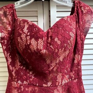 Soprano Rust Color Fabulous Women’s Sz L Fancy Dress Lined Short Strapless Dress